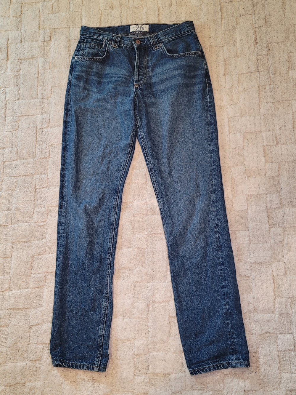 WE THE FREE Crvy Siren Low Rise Straight‎ Leg Button Fly Jeans Women's Size 26